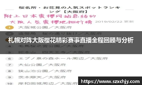 札幌对阵大阪樱花精彩赛事直播全程回顾与分析
